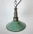 Metal Industrial Petrol Enamel Military Pendant Lamp with Cast Aluminium Top, 1960s For Sale - Image 7 of 18