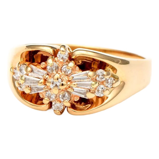 14KY Vintage Diamond(0.25) Fashion Ring, size 6 For Sale