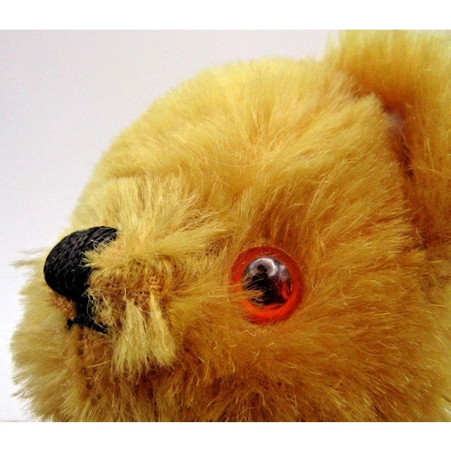 Textile 1960s Uk Farnell Golden Mohair Bear With Working Squeak Box Excellent Condition For Sale - Image 7 of 9