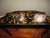 Black Vintage French Art Nouveau Black With Gold Roses Wood Library / Console Table For Sale - Image 8 of 10