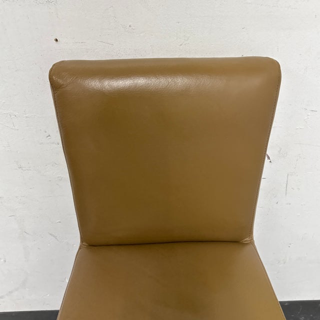 Palecek X Holly Hunt Hudson Leather Counter Stool For Sale - Image 11 of 12