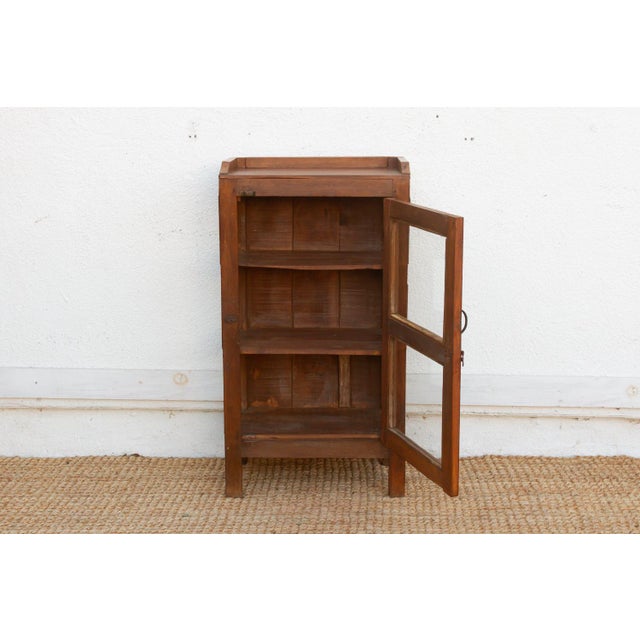 19th Century Small Antique Apothecary Glass Cabinet For Sale - Image 5 of 7