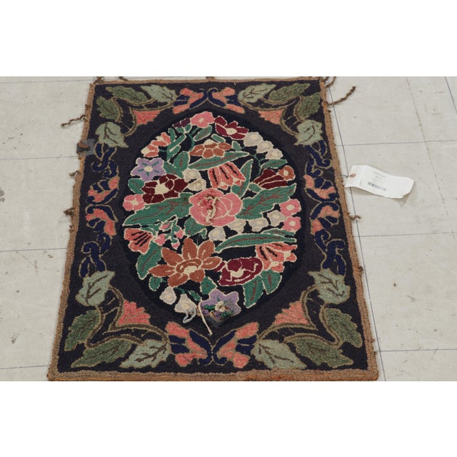 Handmade in wool and originating circa 1920-1930, this 2x3 rug is a rare and exciting new curation in Rug & Kilim’s...