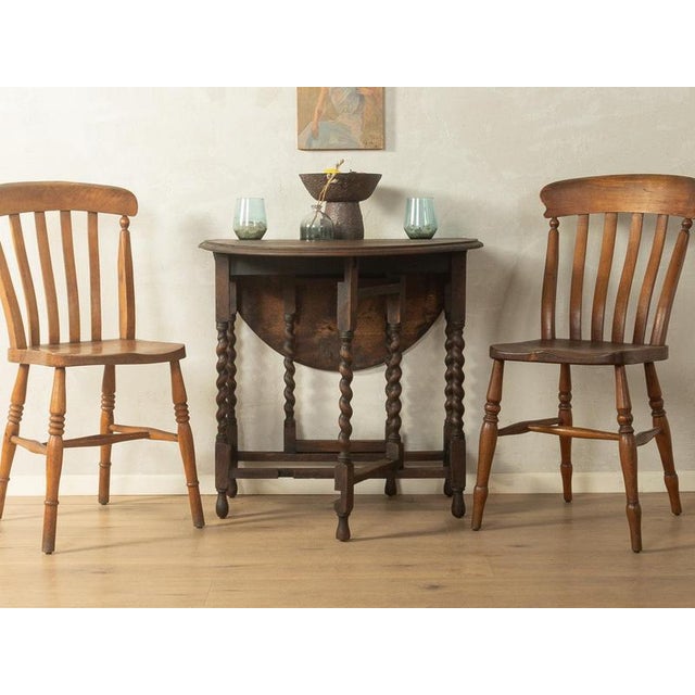 Vintage German Gateleg Table, 1920s For Sale - Image 4 of 17