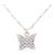Vintage Diamond Platinum Butterfly Charm Paperclip Necklace For Sale