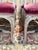 Venetian Louis XV Style Chairs Lacquered Wood with Painted Details and Burgundy Velvet Seats, Set of 8 For Sale - Image 5 of 10