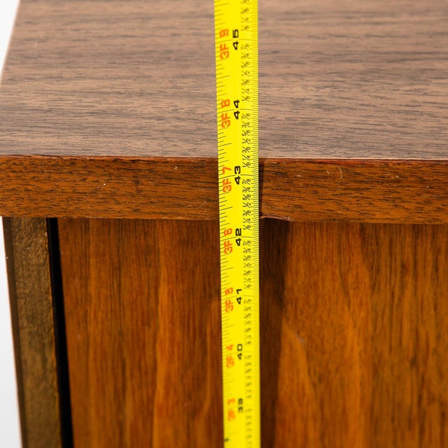 1960s Mid Century Modern Dresser Highboy Dresser Chest Drawers 4 Drawers Walnut MCM For Sale - Image 10 of 12