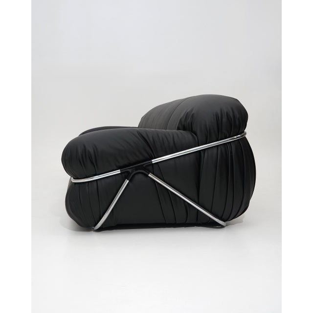 Black Model Luisa 3-Seater Sofa by Ico and Luisa Parisi for Comfort, 1970s For Sale - Image 8 of 17