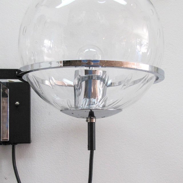 Glass Double Globe Wall Light by Raak, 1960 For Sale - Image 7 of 10