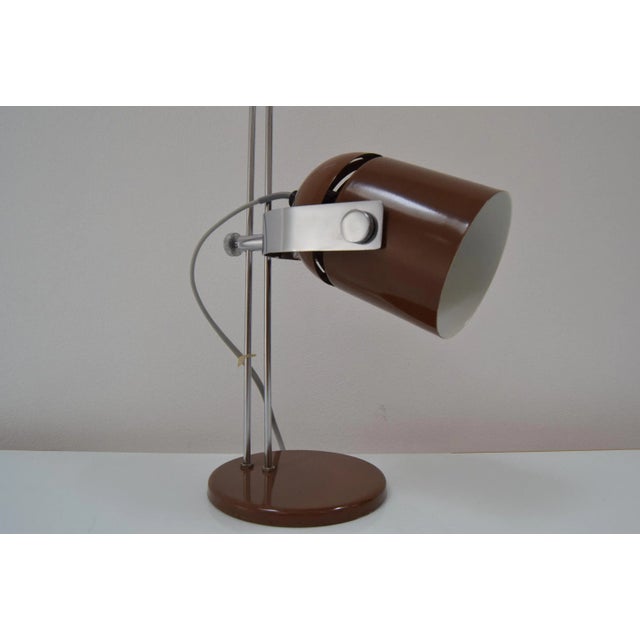Gold Adjustable Table Lamp by Stanislav Indra for Combi Lux, 1970s For Sale - Image 8 of 12