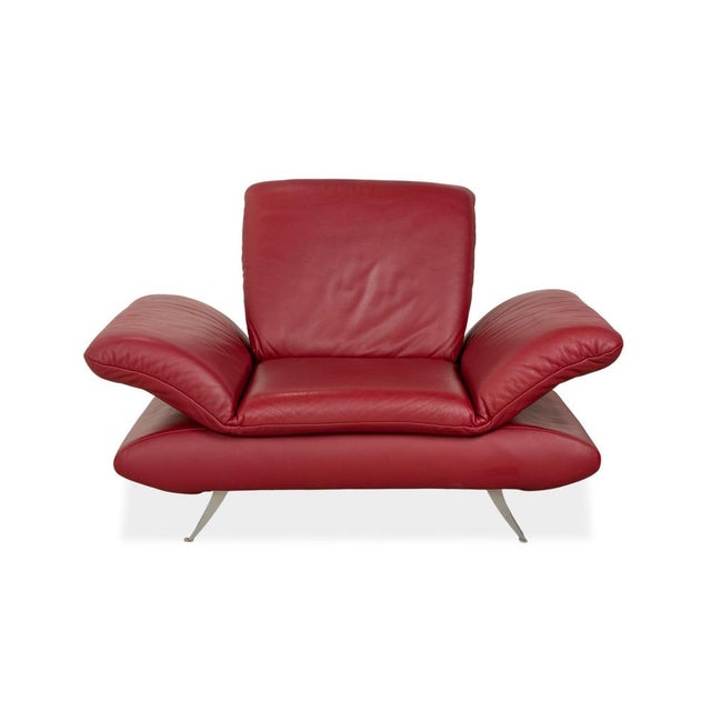 Red Leather Rossini Armchair with Manual Function from Koinor For Sale - Image 12 of 16