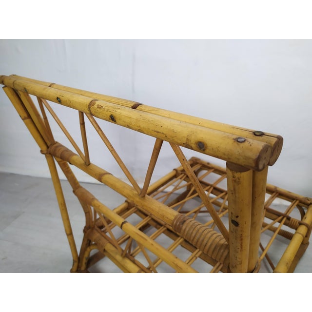 Audoux Rattan Living Room Modular Bench by Adrien Audoux & Frida Minet, 1960s, Set of 3 For Sale - Image 18 of 18