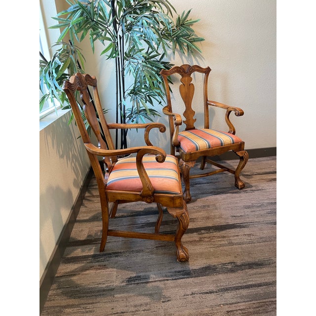 1970s Vintage Chippendale Style Armchairs (Sourced by Swimmer Cole Martinez Curtis) - A Pair For Sale In San Diego - Image 6 of 12