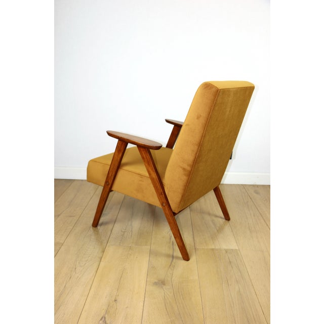Vintage Golden Velvet Lounge Chair, 1970s For Sale - Image 4 of 12