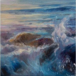 Dancing Waters I by Elena Degenhardt | Oil on canvas Abstract depiction of ocean waves. For Sale