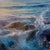 Dancing Waters I by Elena Degenhardt | Oil on canvas Abstract depiction of ocean waves. For Sale