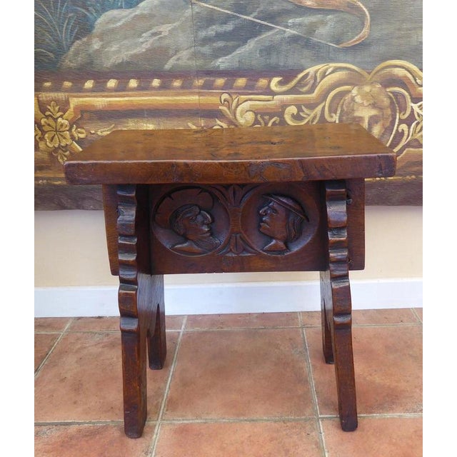 Antique Victorian English Country Elm Stool, 1890 For Sale - Image 4 of 18