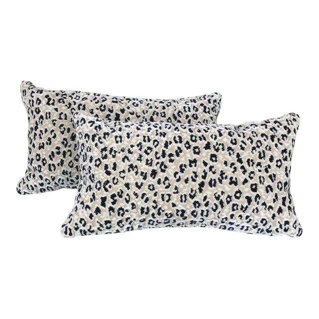 Robert Allen Cheetah Cut Velvet Lumbars A Pair Chairish