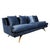 1950s Mid-Century Smoked Sapphire Velvet Sculptural Supported Sofa by Vladimir Kagan For Sale - Image 5 of 12