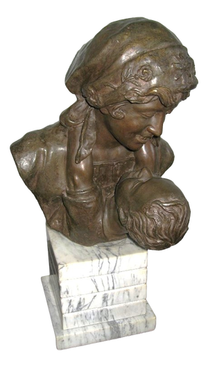 Unidentified, Maternity Bust, Late 19th Century, Bronze