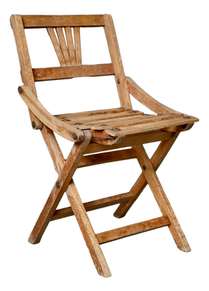 Vintage Bohemian Folding Wooden Children's Chair, 1950s