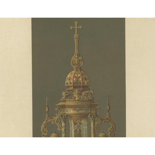 Gold Royal Bavarian Cruciform Works and Jeweled Cross Diptych, Munich 1874, Paper, Set of 2 For Sale - Image 8 of 9