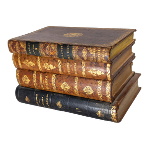 20th Century French Faux Leather Book Box With Bar Set or Tantalus