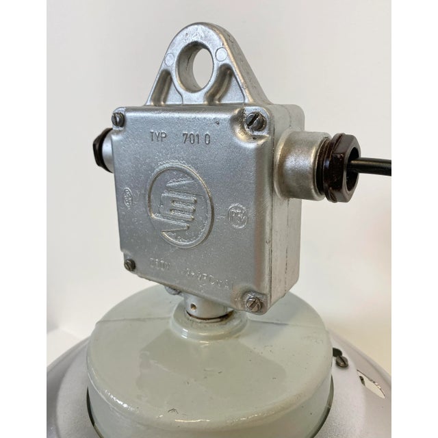 Vintage Industrial Aluminium Lamp with Milk Glass, 1970s For Sale - Image 4 of 12