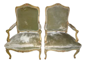 Louis XV Epoch Armchairs - A Pair