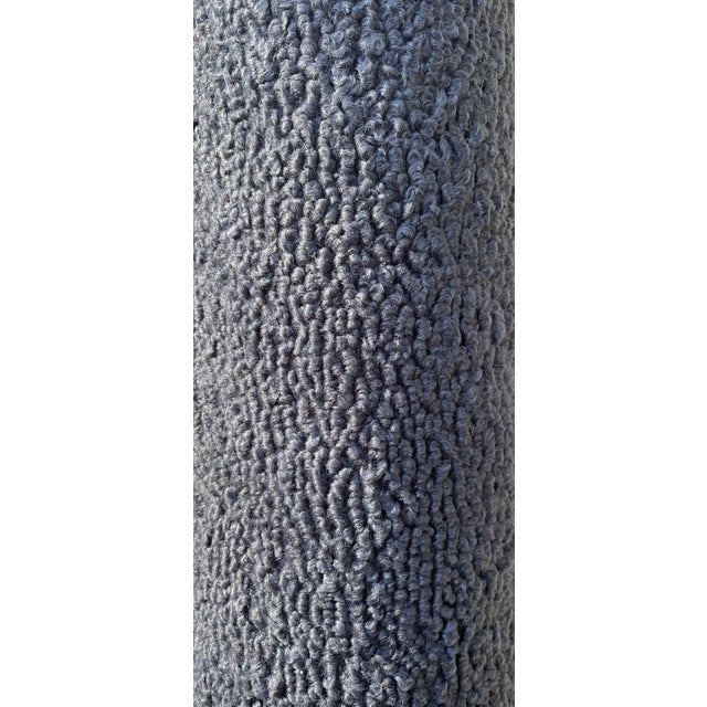 2020s Kravet Faux Sherpa in Slate Gray 22" PIllows-A Pair For Sale - Image 5 of 6