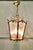 Large French Rococo Style Brass Lantern Hall Light A superb quality heavy brass lantern, the light has 6 glass panels, the...