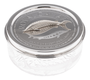 Silver & Glass Caviar Jar from Pushkin Alexander