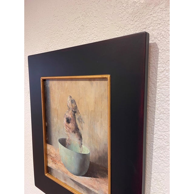 Contemporary Glass and Flesh by Matthew Saba | Oil on panel Still life of a figure in a bowl For Sale - Image 3 of 3