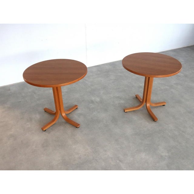 Wood Vintage Round Dining Table, 1970s For Sale - Image 7 of 10