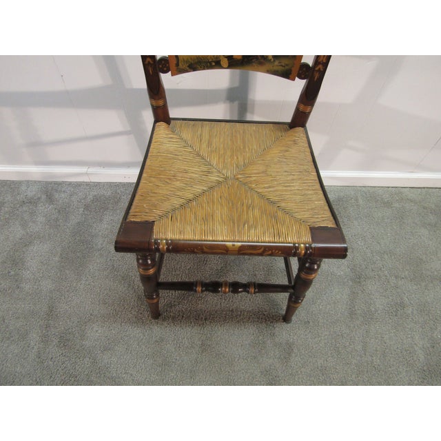 Hitchcock Hitchcock Paint Decorated Thanksgiving Chair For Sale - Image 4 of 9