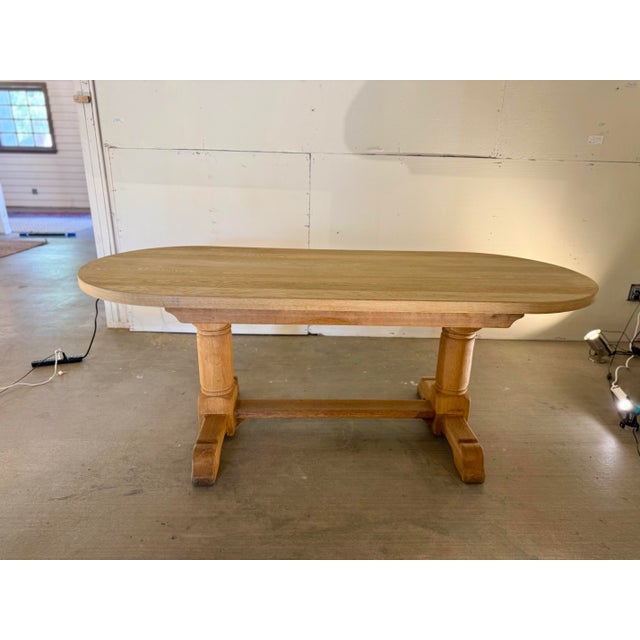 Mid 19th Century Vintage French Racetrack Oval Dining Table For Sale - Image 5 of 12