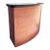 Bespoke Modernist Curved Walnut Dry Bar W/ Black Lacquer Top For Sale