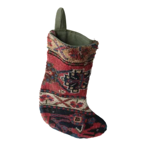 1910s Christmas Home Decor Wool Stocking Sock
