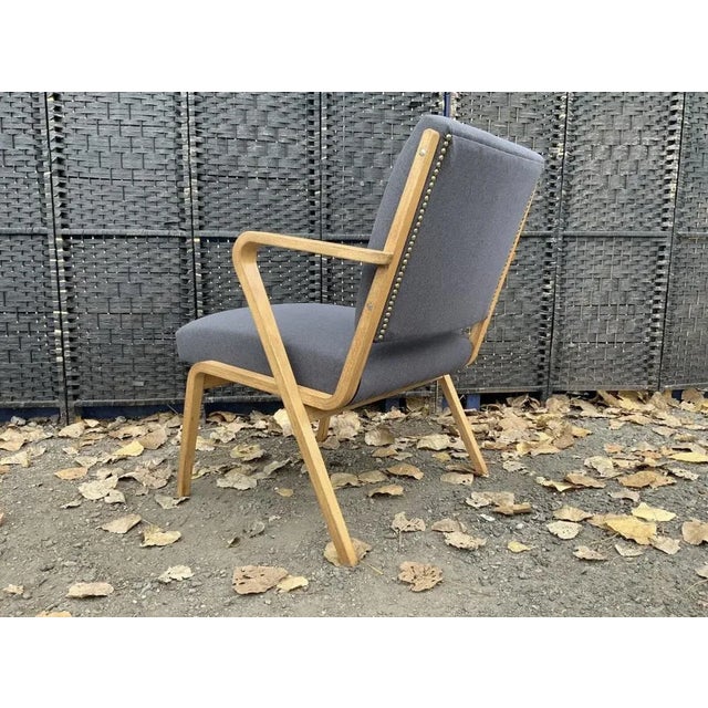 Bauhaus Easy Chair by Selman Selmanagic for VEB Deutsche Werkstätten Hellerau, German USSR, 1950s For Sale - Image 4 of 13