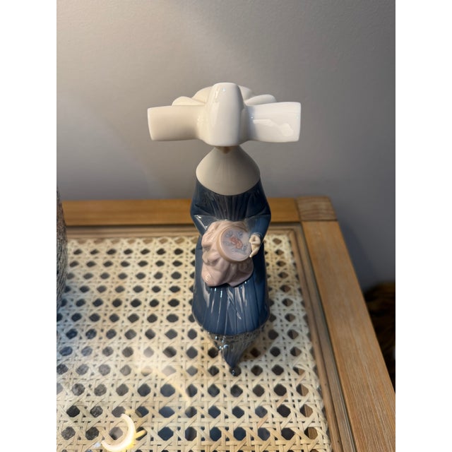 Mid 20th Century Mid 20th Century Time to Sew Lladro Porcelain Figurine For Sale - Image 5 of 8