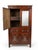 1950s Vintage Chinese Cabinet With White Floral Inlay & Mirrored Doors – Statement Piece For Sale - Image 5 of 9
