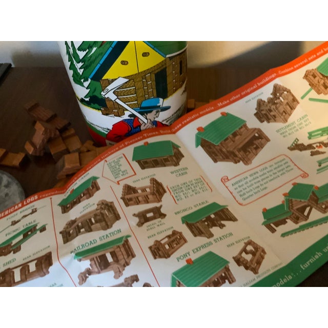 Wood Vintage 1950s Halsam “Original Hewn” American Logs Set No. 815 - Complete & Instructions For Sale - Image 7 of 8