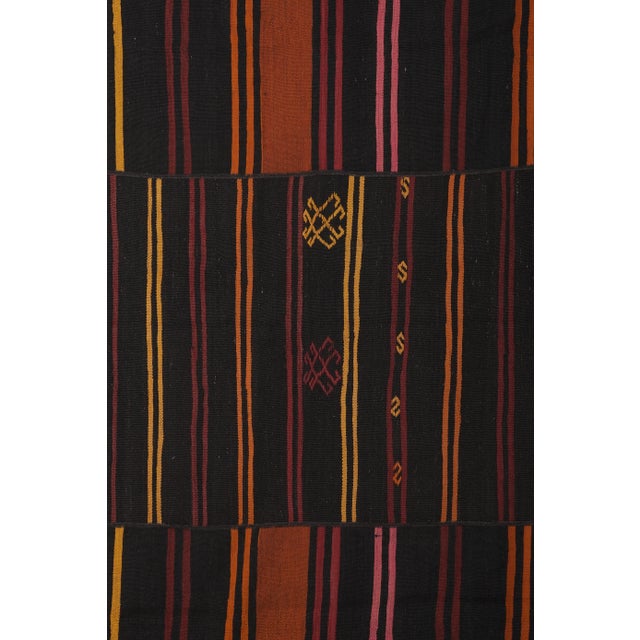 Coffee Kilim Rug From Konya, Central Anatolia 10'2" X 11'8" For Sale - Image 8 of 12