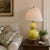Chinese Monochrome Chartreuse Porcelain Double Gord Lamp With Wooden Base For Sale - Image 12 of 12