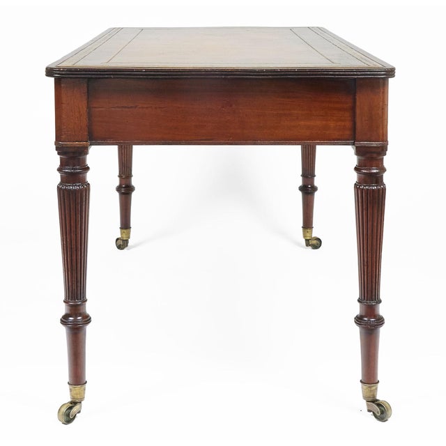 Early 19th Century Antique Regency Mahogany Writing Table For Sale - Image 5 of 10