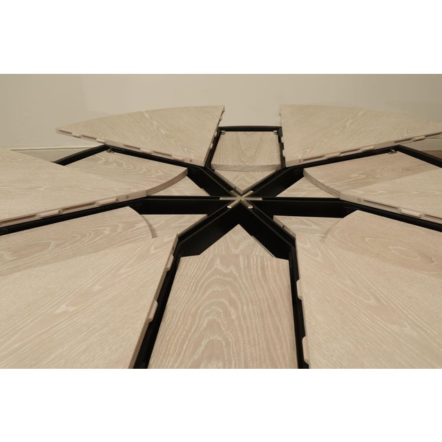 2020s Round Casual Jupe Table With Natural Bleached Oak Finish by Sarreid 54201-Bo For Sale - Image 5 of 12