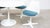 White Tulip Table and Chairs by Maurice Burke for Arkana, Set of 5 For Sale - Image 8 of 10