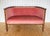 Antique Art Nouveau Edwardian Mahogany Barrel Back 2-Seater Settee Sofa, 1910s For Sale - Image 10 of 18
