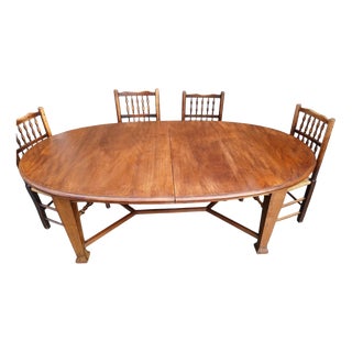 Antique Edwardian Hayrake Extending Refectory Dining Table, 1890s For Sale