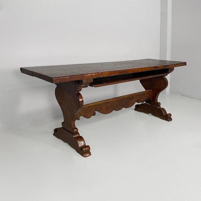 Antique Italian Wooden Refectory Dining Table, 1700s For Sale - Image 18 of 18
